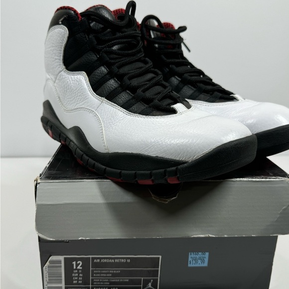 Jordan Other - Air Jordan Retro 10 White/Varsity Red-Black Sneakers